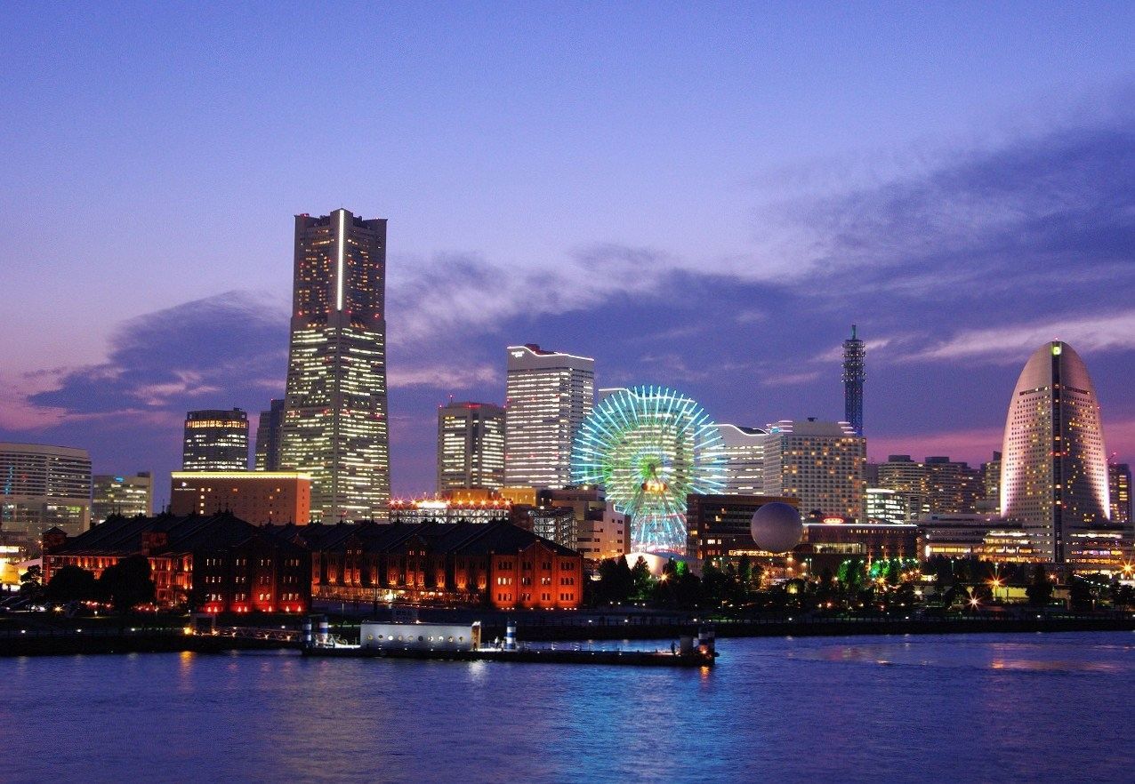 横浜,みなとみらい,夜景,インターコンチネンタル,観覧車